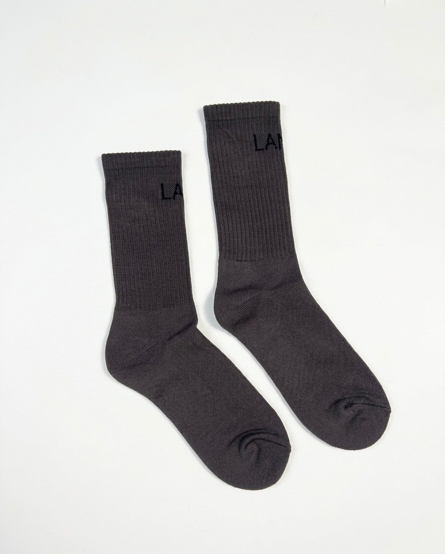 LAMS grey socks — full pair